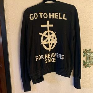 UNIF Go To Hell For Heavens Sake Black Sweater
